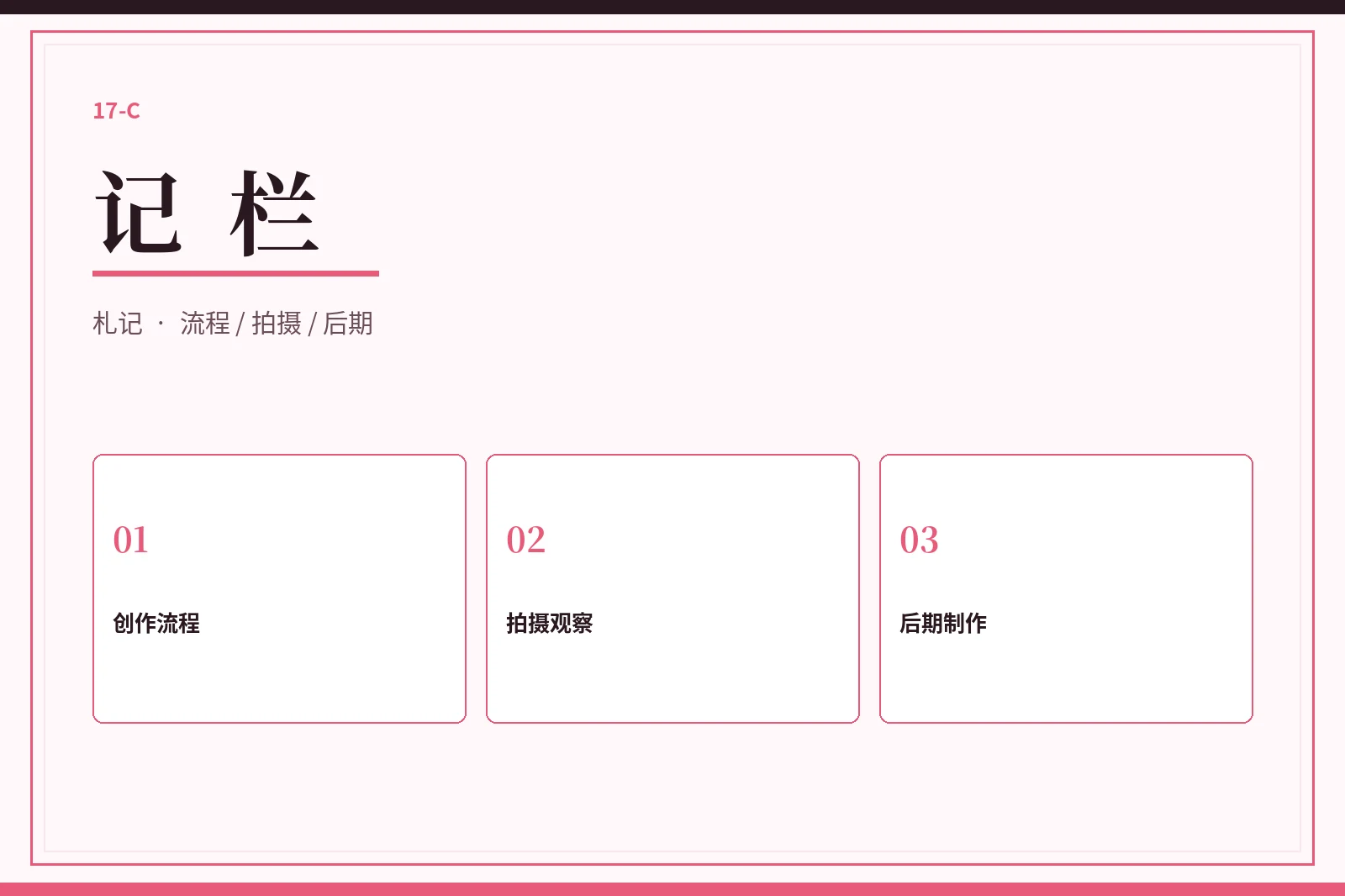 记栏创作步骤