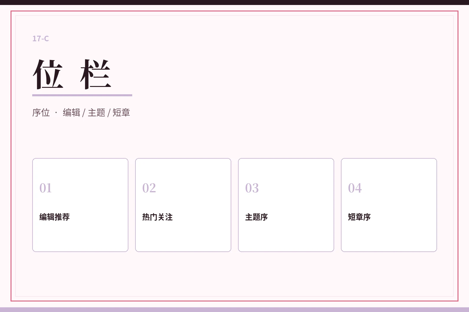 位栏编辑推荐